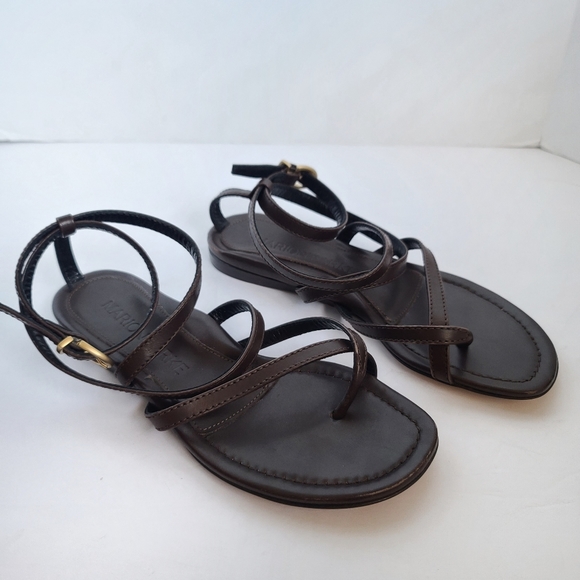 Marion Parke | Harvey Strappy Sandals in Chocolate Brown Lux Calf Size 7 - Picture 2 of 15